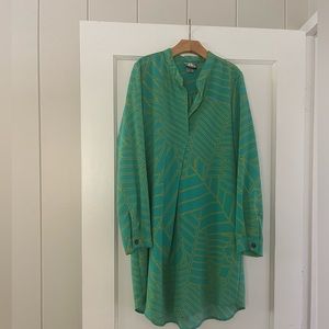 Manuhealiʻi Teal Banana Leaf Dress